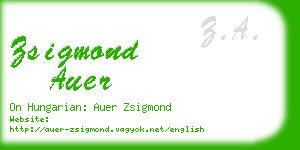 zsigmond auer business card